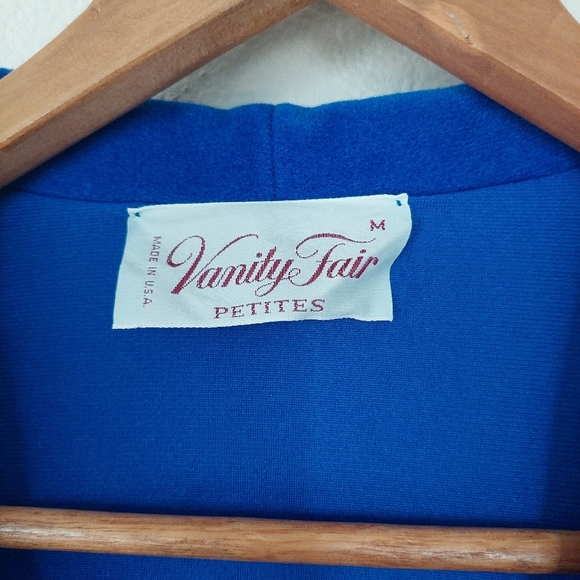Vintage Vanity Fair Royal Blue Robe   Deadstock Size Meduim Petite - Picture 4 of 9